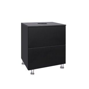 Тумба підлогова Qtap Tern 600х616х469 Matt black зі стільницею QT1780TNL602MB SD00045075 фото