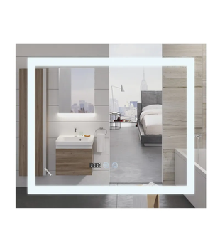 Зеркало Mixxus WARM MR02-80x80 с Led Touch, Anti-fog, димером, регулятором яркости, часами (MI6934) MI6934 фото