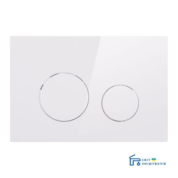 Комплект: Qtap Swan унітаз підлоговий Rimless QT16223178W + Nest комплект інсталяції 2в1 (кругла клавіша White) QT0122490S4Q1 + QT0111M11110W SD00052191 фото