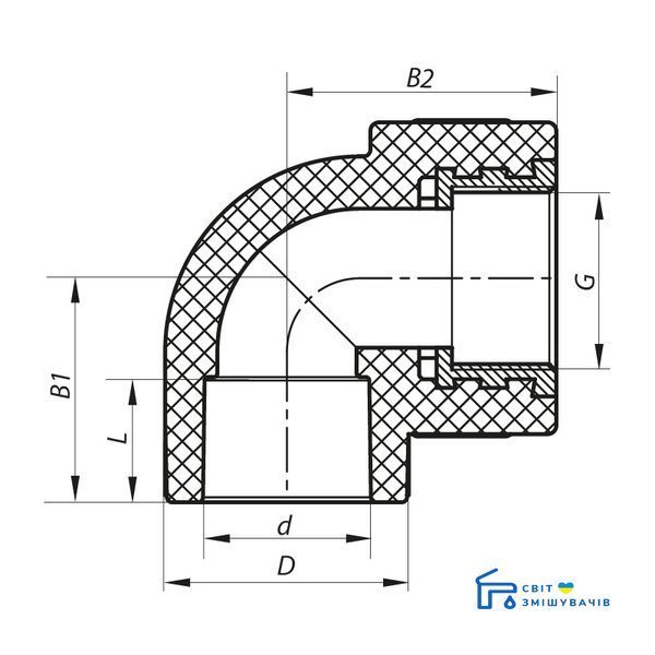 Кут ВР 32x3/4F PPR KOER K0116.PRO (KP0138) KP0138 фото