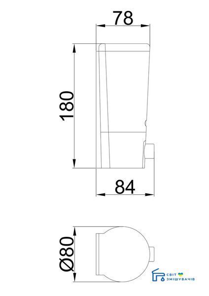 Дозатор рідкого мила Frap F406, пластик, хром/синетй, 400 мл F406 фото