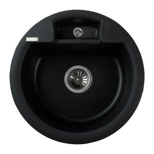 Гранитная мойка Globus Lux GURON черный 480мм-А0002 1562gser фото
