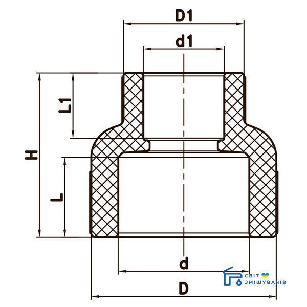 Муфта редукционная ВВ 40x32 PPR KOER K0036.PRO (KP0044) KP0044 фото