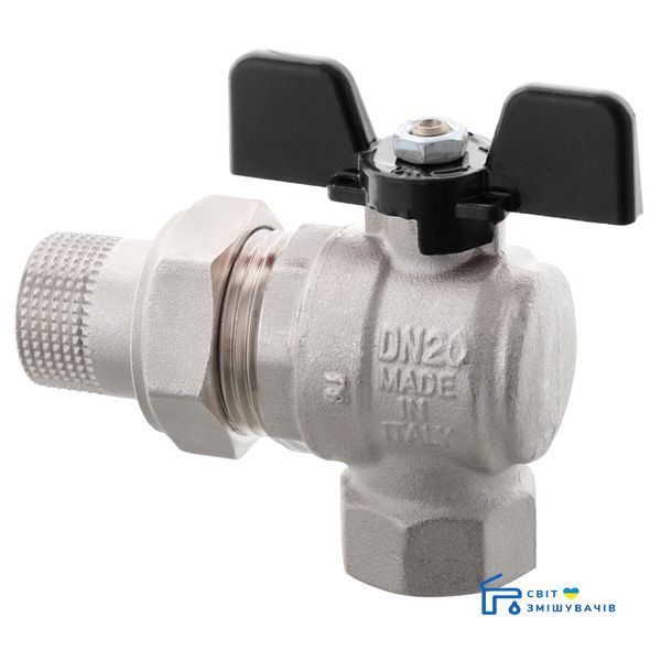 Кран з американкою Roho R106-100B - 1" кутовий (RO0115) RO0115 фото