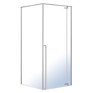FREEZ душова кабіна 90*90*200см, квадратні, двері, права, без піддону, хром, скло прозоре 8мм 599-180R/1(2коробки) фото