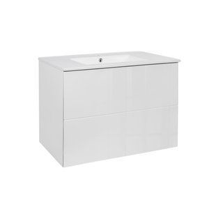 Комплект Qtap Tern 800х580х437 White тумба підвісна + раковина врізна QT1772TPL8013080CW SD00045104 фото