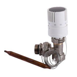 Вузол підміша з термоголовкою ECO 01A-5 3/4"х3/4" кутовий 23567gser фото