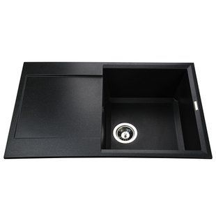 Гранитная мойка Globus Lux KOMO черный металлик 790х500 21042gser фото