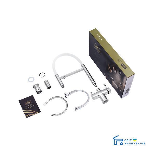 Змішувач для кухні з підключенням до фільтру Kroner KRP Edelstahl Klassisch ESG03815WHI CV027935 CV027935 фото