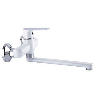 Змішувач для кухні зі стіни Globus Lux Laguna GLA-0104-7-WHITE 22563gser фото