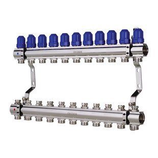 Коллекторный блок с термостатическими клапанами KOER KR.1100-11 1&rdquo;x11 WAYS (KR2637) KR2637 фото