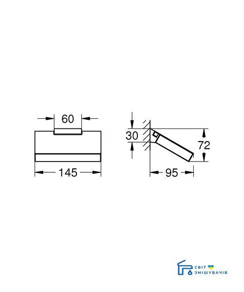 Тримач для туалетного паперу Grohe Selection Cube (40781000) 40781000 фото
