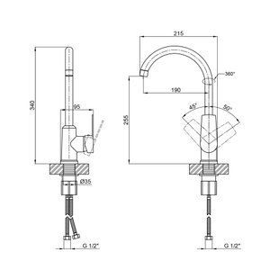Смеситель для кухни Brinex 35C 20N SD00050845 фото