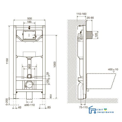 Комплект инсталляции Impresse 3в1 (клавиша PAN Laska bila) i8109 i8109 фото
