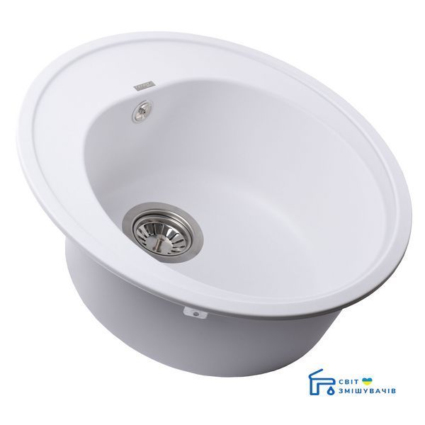 Гранитная мойка Globus Lux MARTIN белый 510мм-А0007 22437gser фото