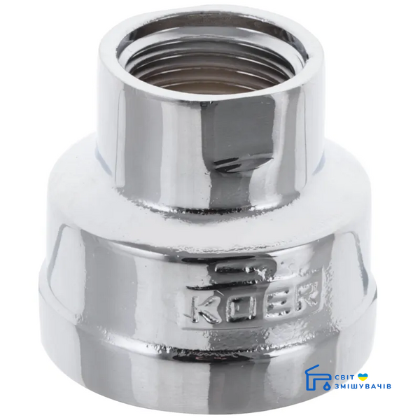 Муфта редукторна 1/2"x1" (хром) KOER KF.C0610.CHR (KF0119) KF0119 фото