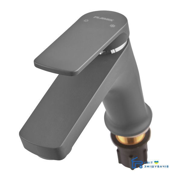 Змішувач для умивальника Plamix Lucas-001 SET Graphite (з підведенням) (Колір графіт) (PM6100) PM6100 фото