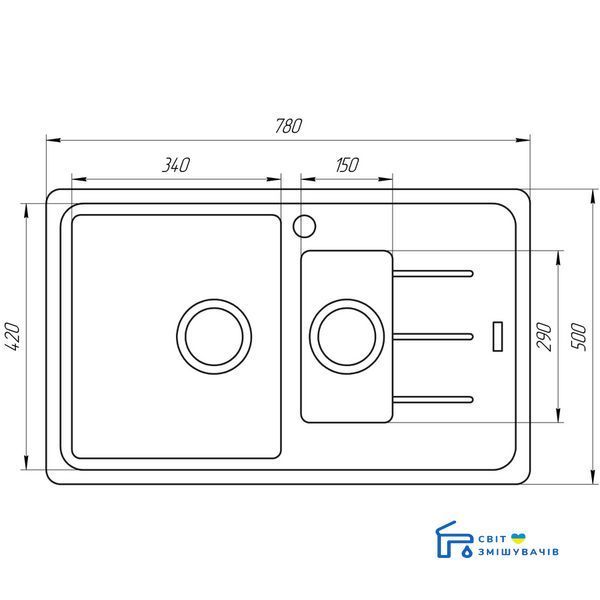 Гранітне миття Globus Lux IZEO піщань 780x500мм-А0004 941gser фото