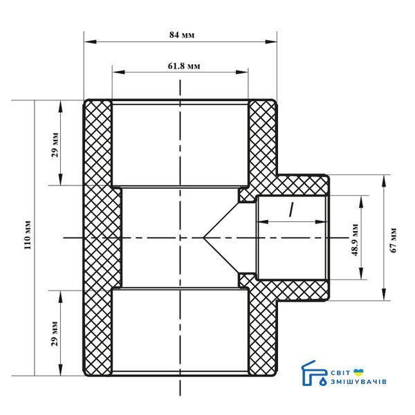 Трійник редукційний 63x50x63 PPR KOER K0055.PRO (KP0064) KP0064 фото