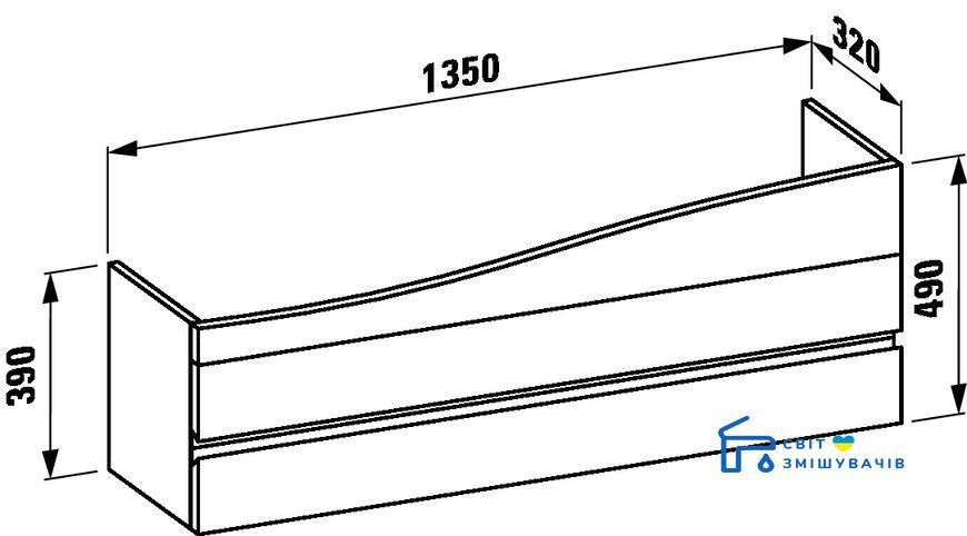 Тумба под умывальник LAUFEN ALESSI ONE (H4243600976301) H4243600976301 фото