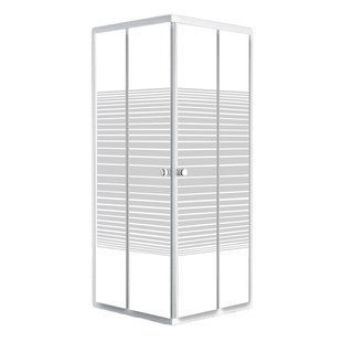 Душова кабіна VELUM 80*80*180 см, квадратна, скло "Linia" 4мм, без піддону 80RZ082Linia фото