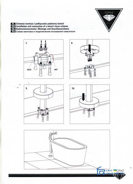 Змішувач для ванни TOPAZ BARTS TB 07113-H36 19561gser фото