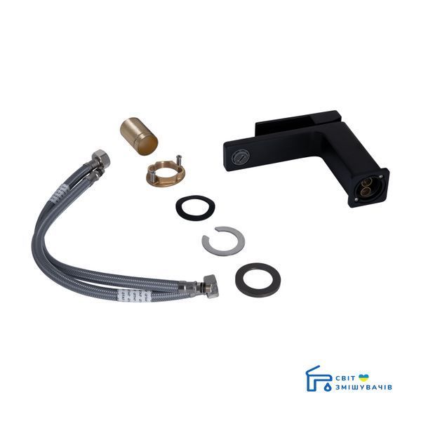 Змішувач для раковини Qtap Gemini QTGEM270BLM45674 Black Matt SD00051798 фото