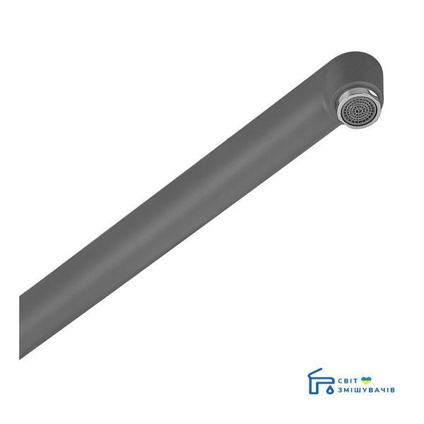 Змішувач для ванни Plamix Oscar-006 Euro SET Graphite (з шлангом, лійкою та кронш.) (Колір графіт) (PM6098) PM6098 фото