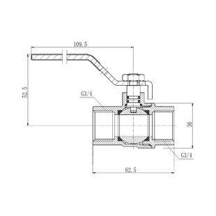 Кран шаровой SD Forte 3/4" ВР для газа (ручка) SF600G20 SD00010572 фото