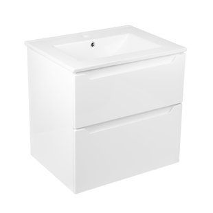 Тумба подвесная с умывальником Qtap Scorpio QT1472TPВ6013060CW SD00045090 фото