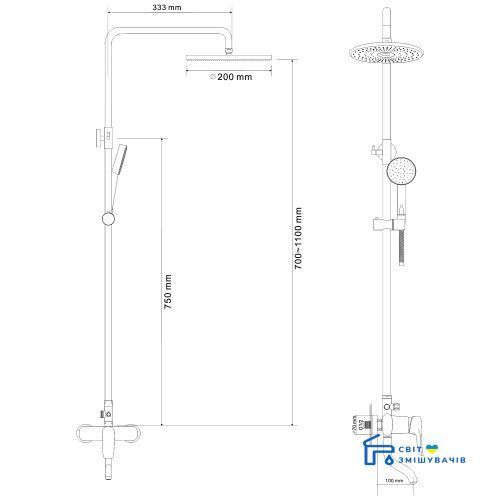 Душова система Rozzy Jenori TULIP RSZ081-3 RSZ081-3 фото