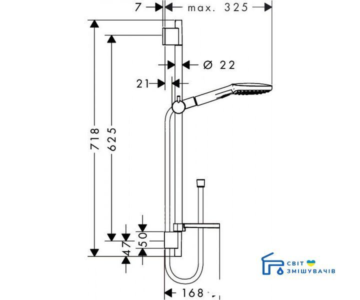 Душевой набор Hansgrohe RAINDANCE Select E 26620000 26620000 фото