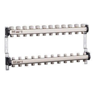 Коллектор с термостатическими и запорными клапанами Roho R805-12 - 1"х 12 вых. (RO0066) RO0066 фото