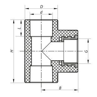Тройник ВР 32x3/4F PPR KOER K0106.PRO (KP0126) KP0126 фото