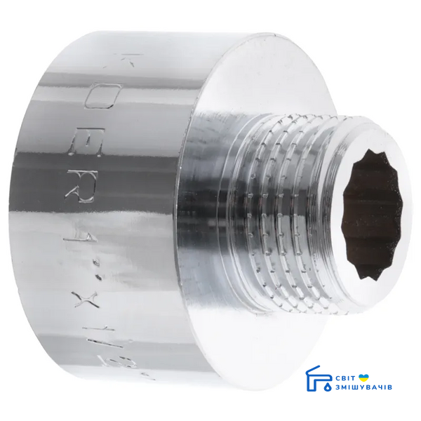 Перехідник (конектор) 1/2"х1" (хром) KOER KF.A0610.CHR (KF0135) KF0135 фото