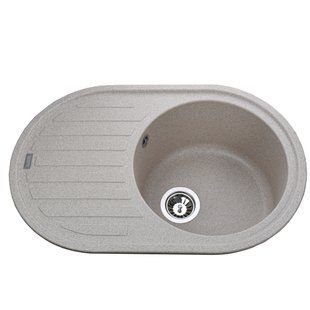 Гранитная мойка Globus Lux OHARA миндаль 770х500 21076gser фото