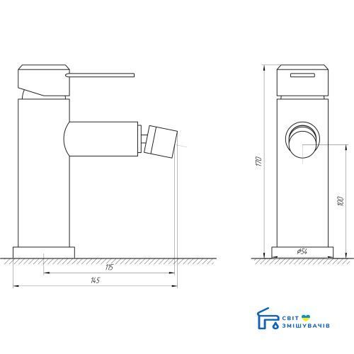 Змішувач для біде Globus Lux SBT2-106 17542gser фото