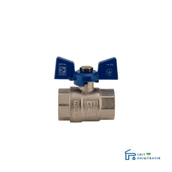 Кран шаровый KOER 3/4" ГГБ (KR.217.B) синий (KR2720) KR2720 фото