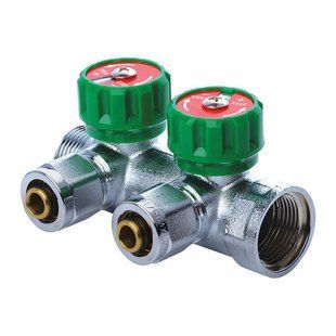 Колектор вентильний з фітингом KOER KR.1121-2 3/4&rdquo;x2 WAYS (KR2650) KR2650 фото