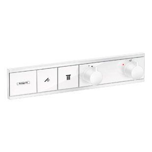 Смеситель для душа Hansgrohe RainSelect, 2 потребителя, термостатический, матовый белый 15380700 15380700 фото