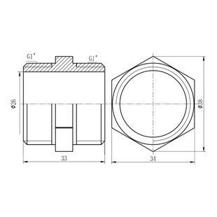 Ниппель усиленный SD Forte 1" SF35825R SD00028901 фото
