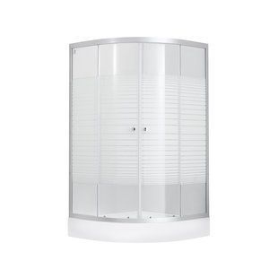 Набор Lidz душевая кабина Wieza SC90x90.SAT.LOW.L, стекло Linie 4 мм + поддон Kupala SD00048607 фото