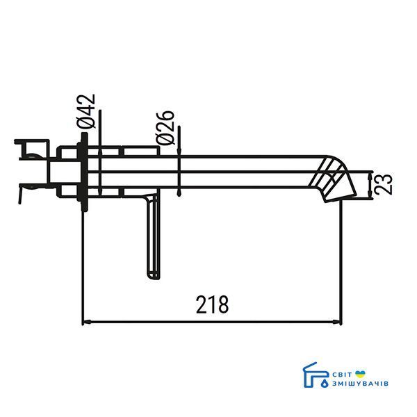 Змішувач для умивальника вбудований Koer KB-16029-01 Колір хром (KR5480) KR5480 фото