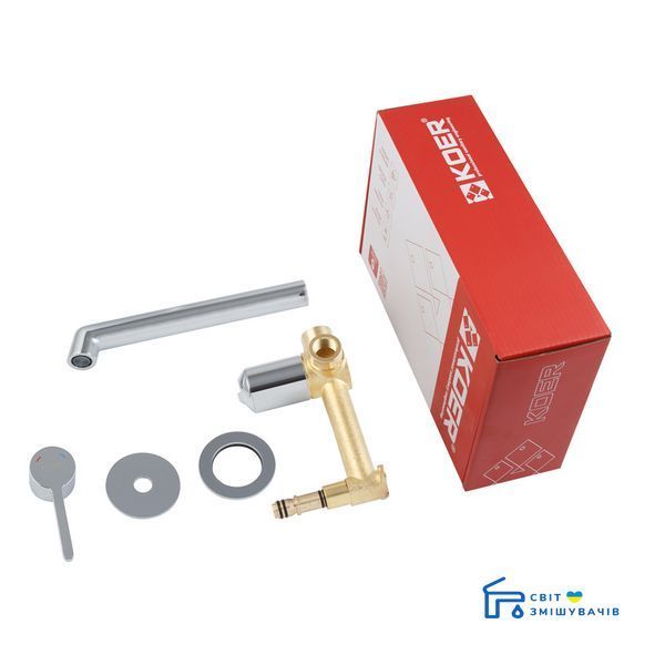 Змішувач для умивальника вбудований Koer KB-16029-01 Колір хром (KR5480) KR5480 фото