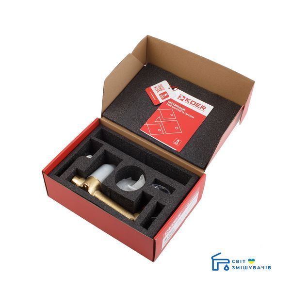 Змішувач для умивальника вбудований Koer KB-16029-01 Колір хром (KR5480) KR5480 фото