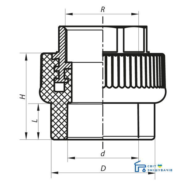 Муфта ВР 50х1,1/2Ф ППР KOER K0092.PRO (KP0110) KP0110 фото