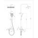 Душова колона зі змішувачем Haiba Gaudi 009-J GRAPHITE (HB9643) HB9643 фото 2