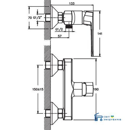 Смеситель для душа Haiba Enio 003 HB0863 HB0863 фото