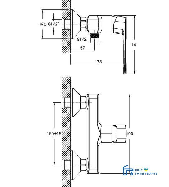 Смеситель для душа Haiba Enio 003 HB0863 HB0863 фото