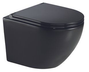 Унитаз подвесной Mixxus Premium Ellipse-0303-R Black 520x365x360mm, система смыва RIMLESS (MP6464) MP6464 фото